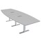 Skutchi Designs 45 in W, 120 in L, 29 in H, Engineered Wood Top, Grey HAR-BOT-46X119-T-ELEC-XD01 - alternate 1
